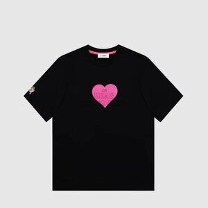 A Loveu Black Heart Letter T-Shirt